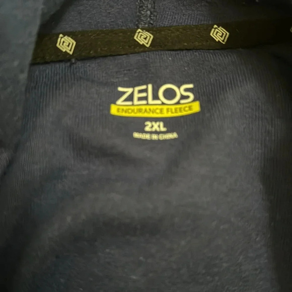 Zelos Endurance Fleece Full Zip Blue Hoodie - Picture 4 of 6